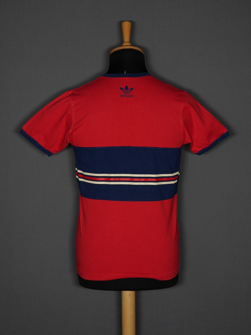 Vintage Adidas T-Shirt Rot-Blau - S-M