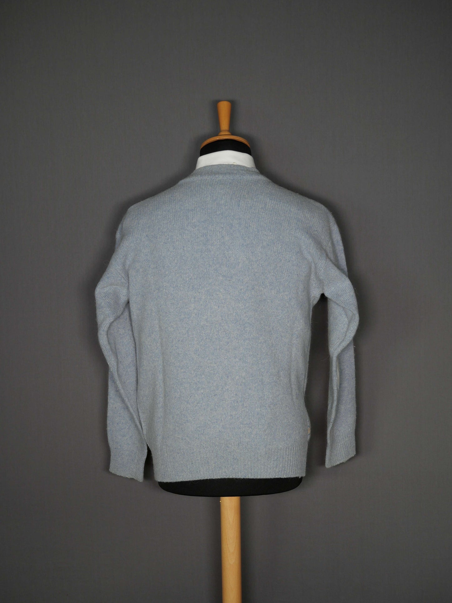 Alpaka Pullover hellblau Muster - S
