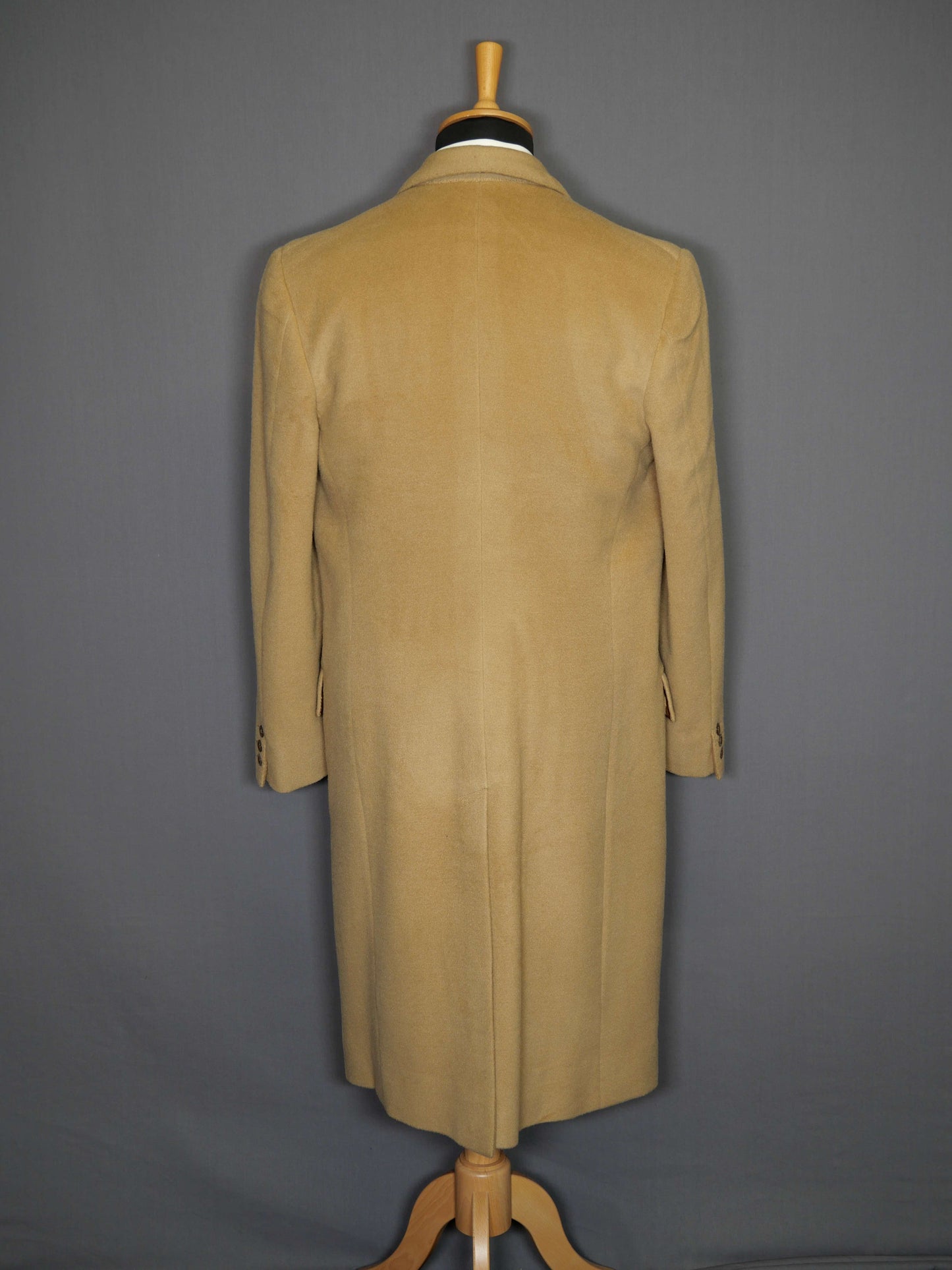 Vintage Langmantel Doppelreiher beige - 46/S