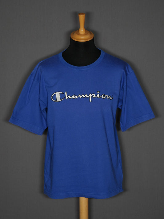 Vintage Champion T-Shirt blau - M-L
