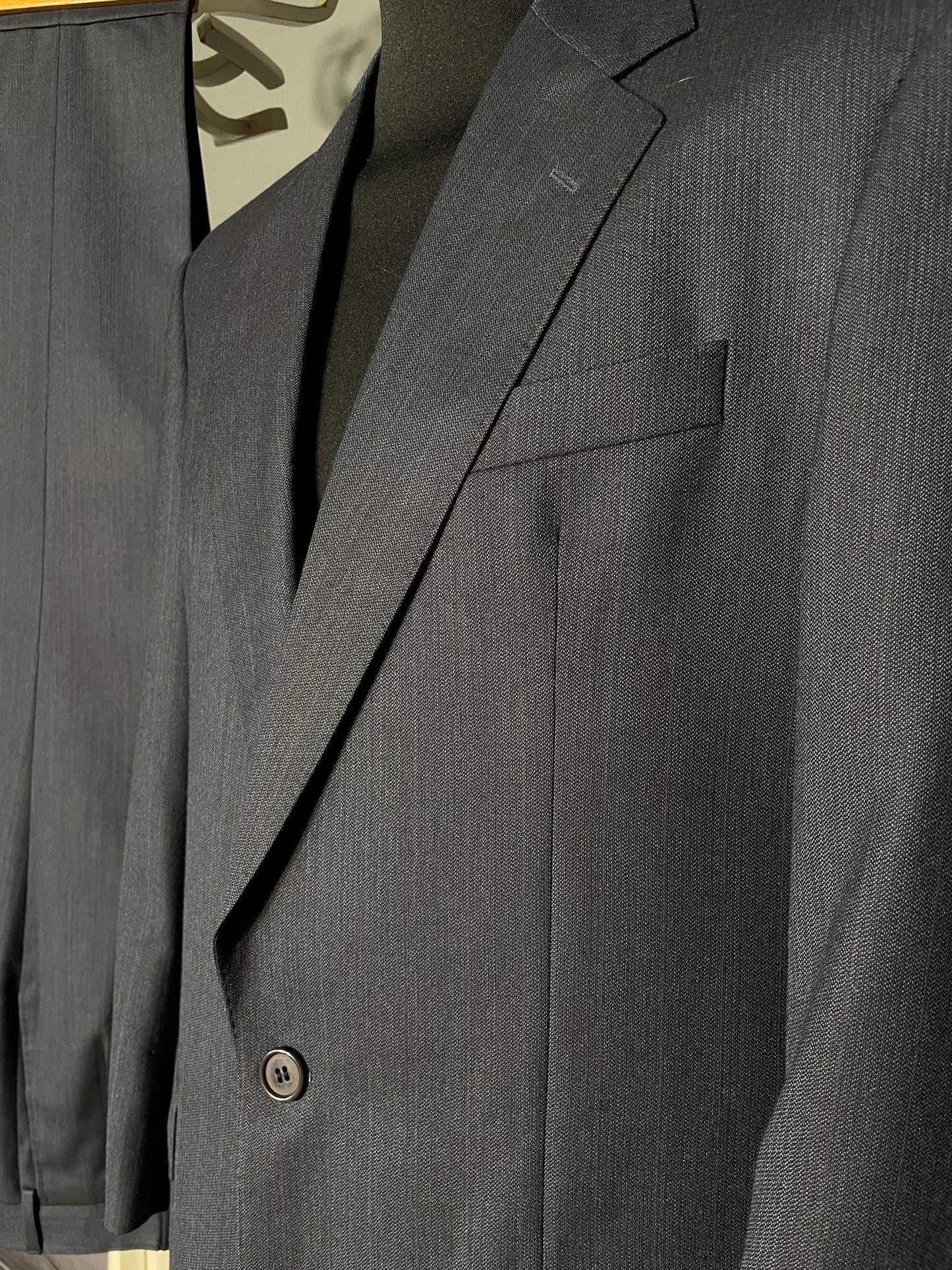 Vintage Burberry`s Anzug blau pinstripe kupfer - 50/ L