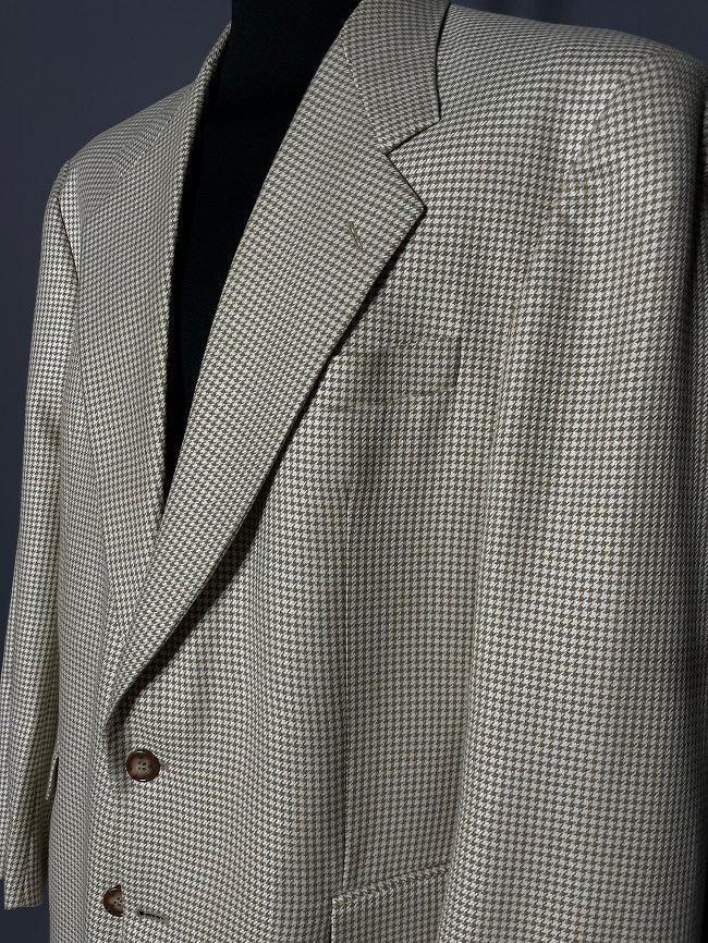 Sakko Zweiknopf Houndstooth beige-grün - 50/L