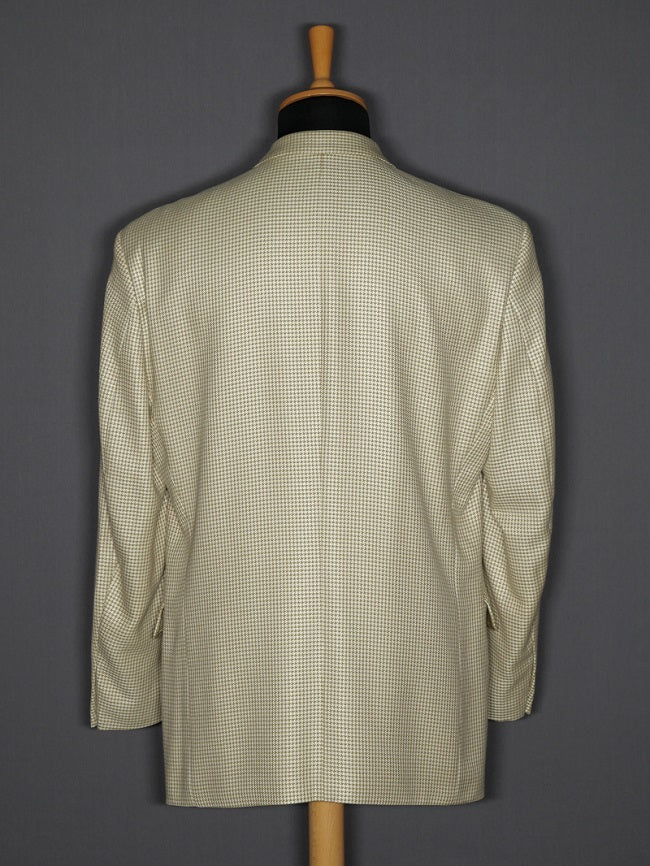 Sakko Zweiknopf Houndstooth beige-grün - 50/L