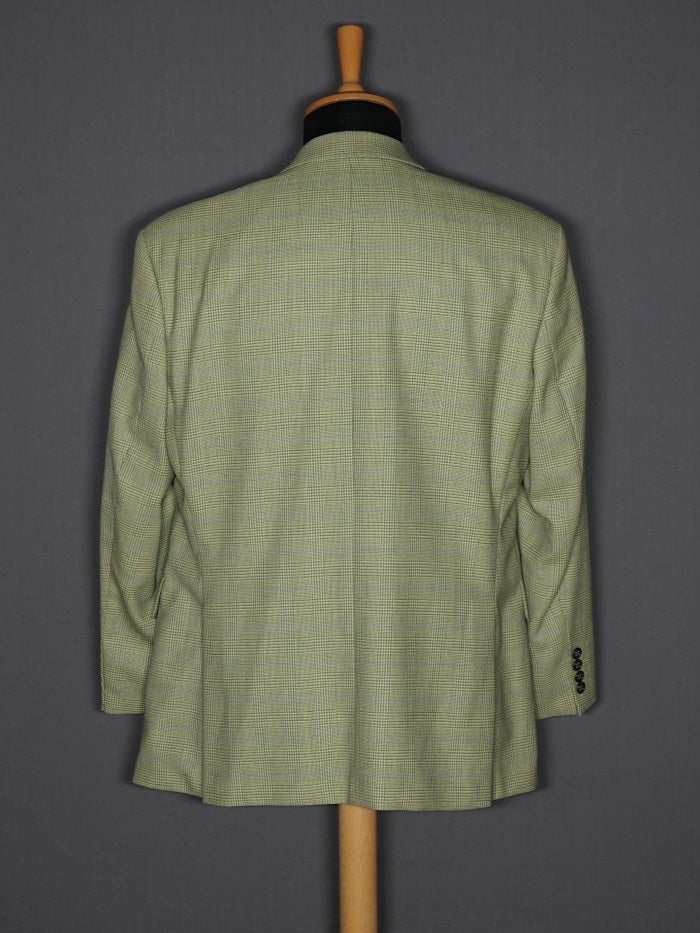 Sakko Dreiknopf Glencheck grün-blau - 48/M