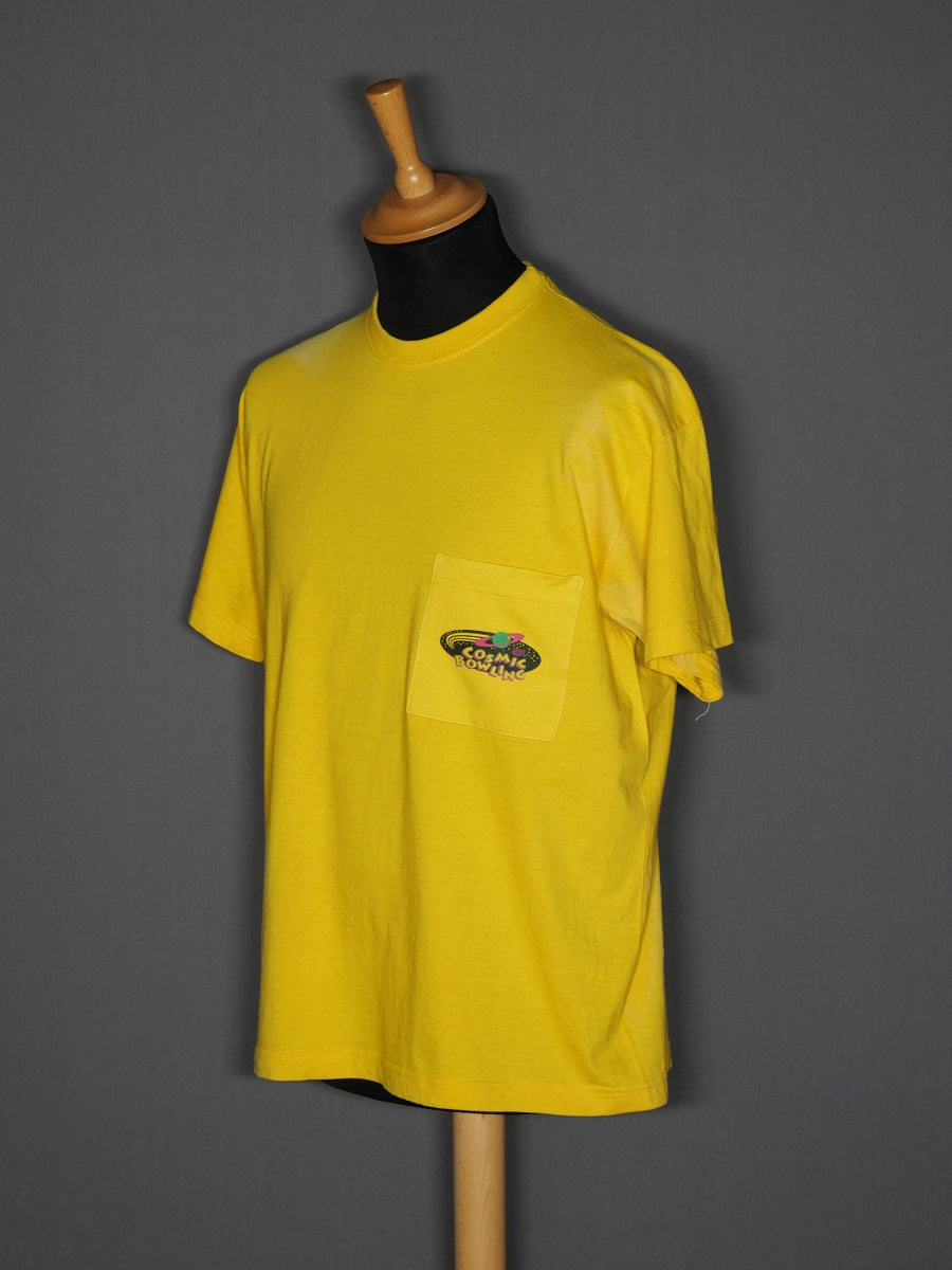 Vintage Cosmic Bowling T-Shirt gelb - L