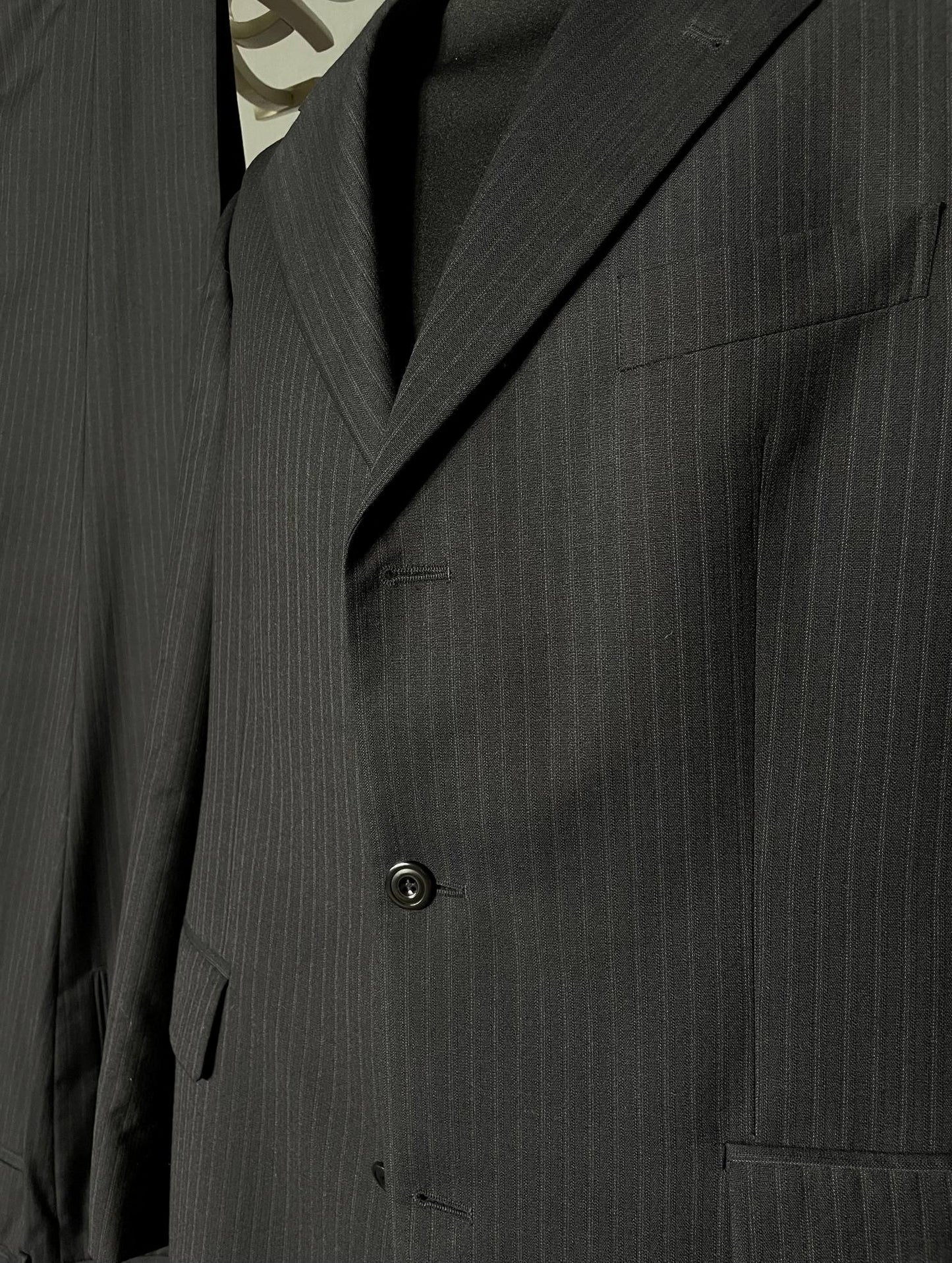 Vintage Joop Anzug dunkelblau doppel pinstripe - 52/XL