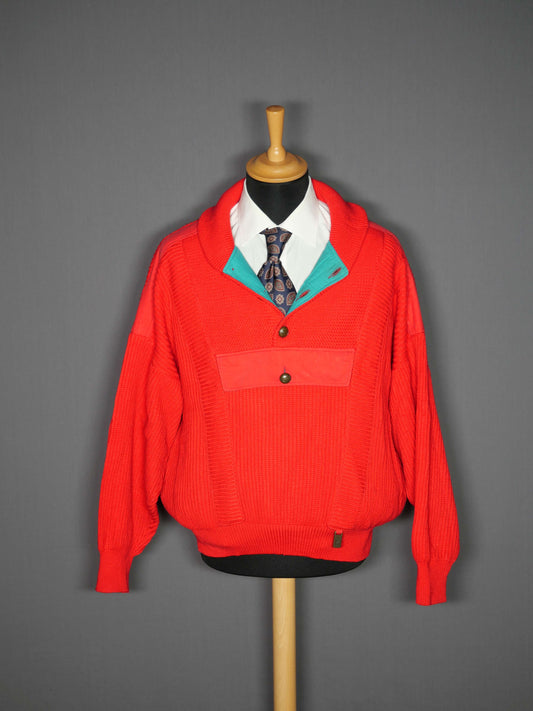 Vintage Pullover rot - L