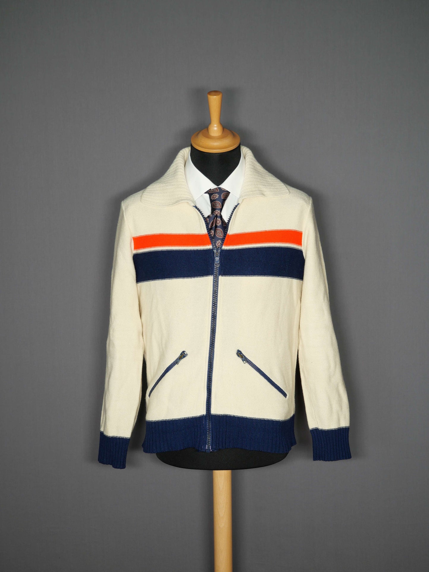 Vintage Strickjacke creamweiss - S/M