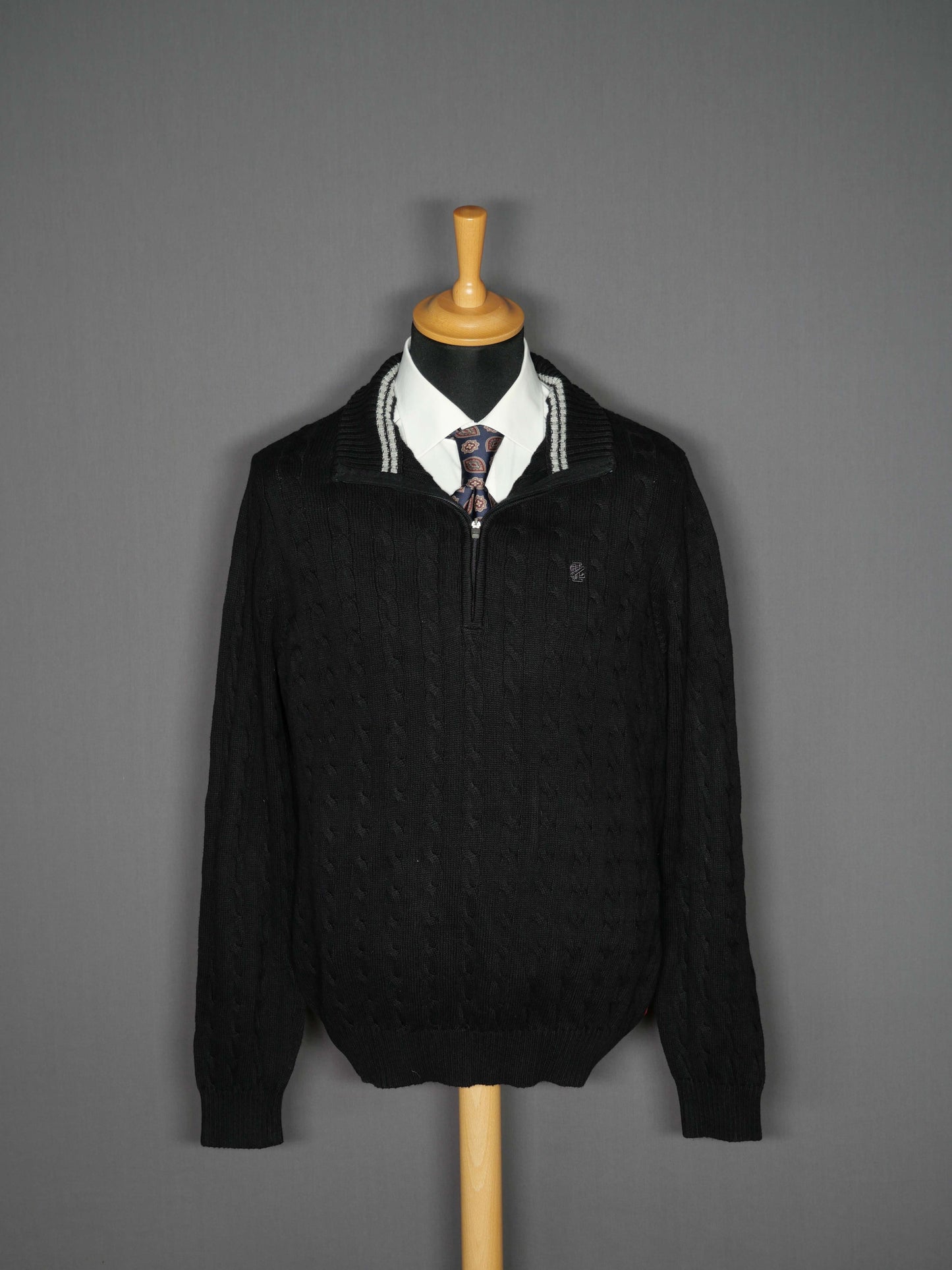 Izod 1/4 Zip Pullover schwarz - M