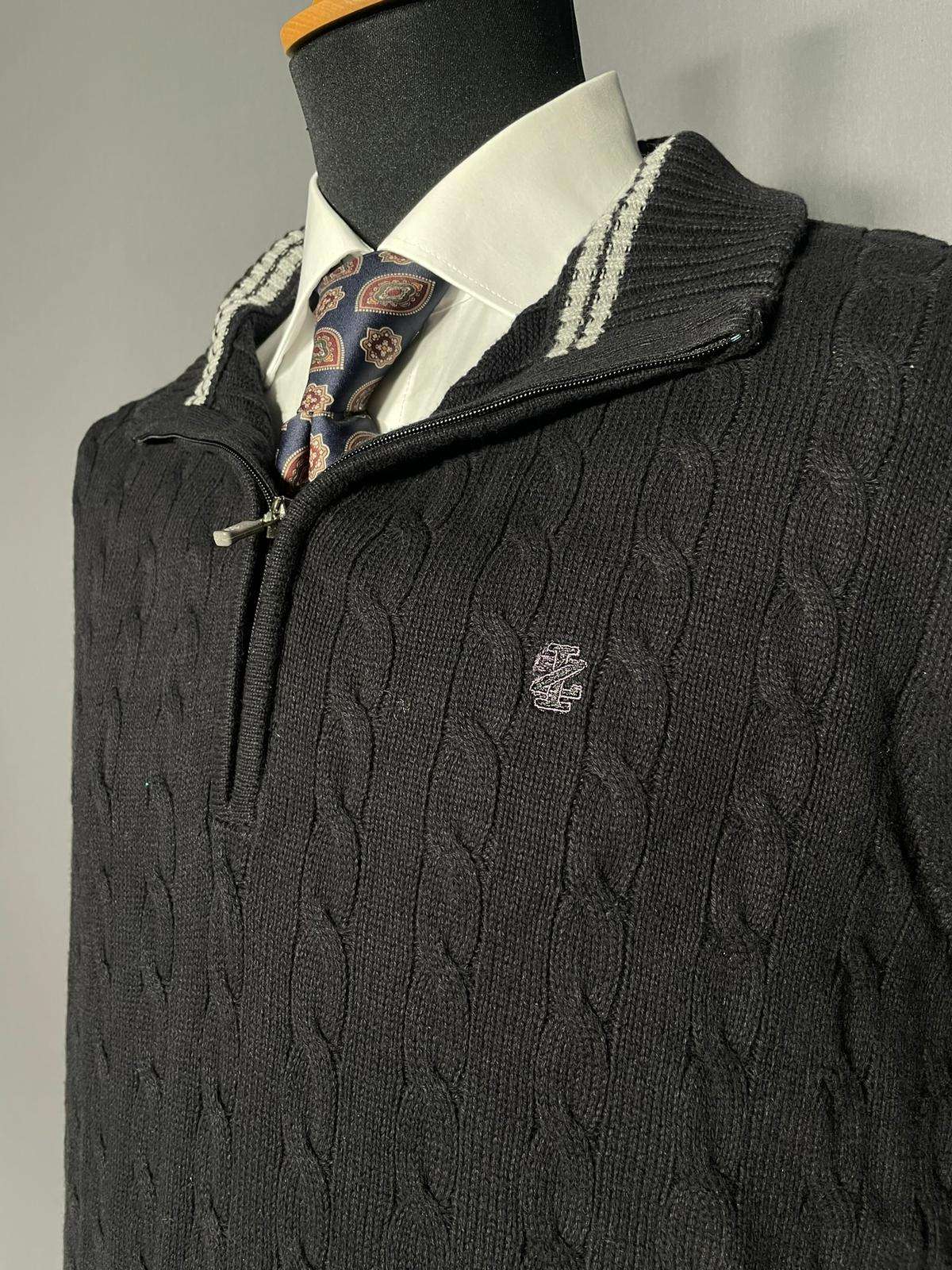 Izod 1/4 Zip Pullover schwarz - M