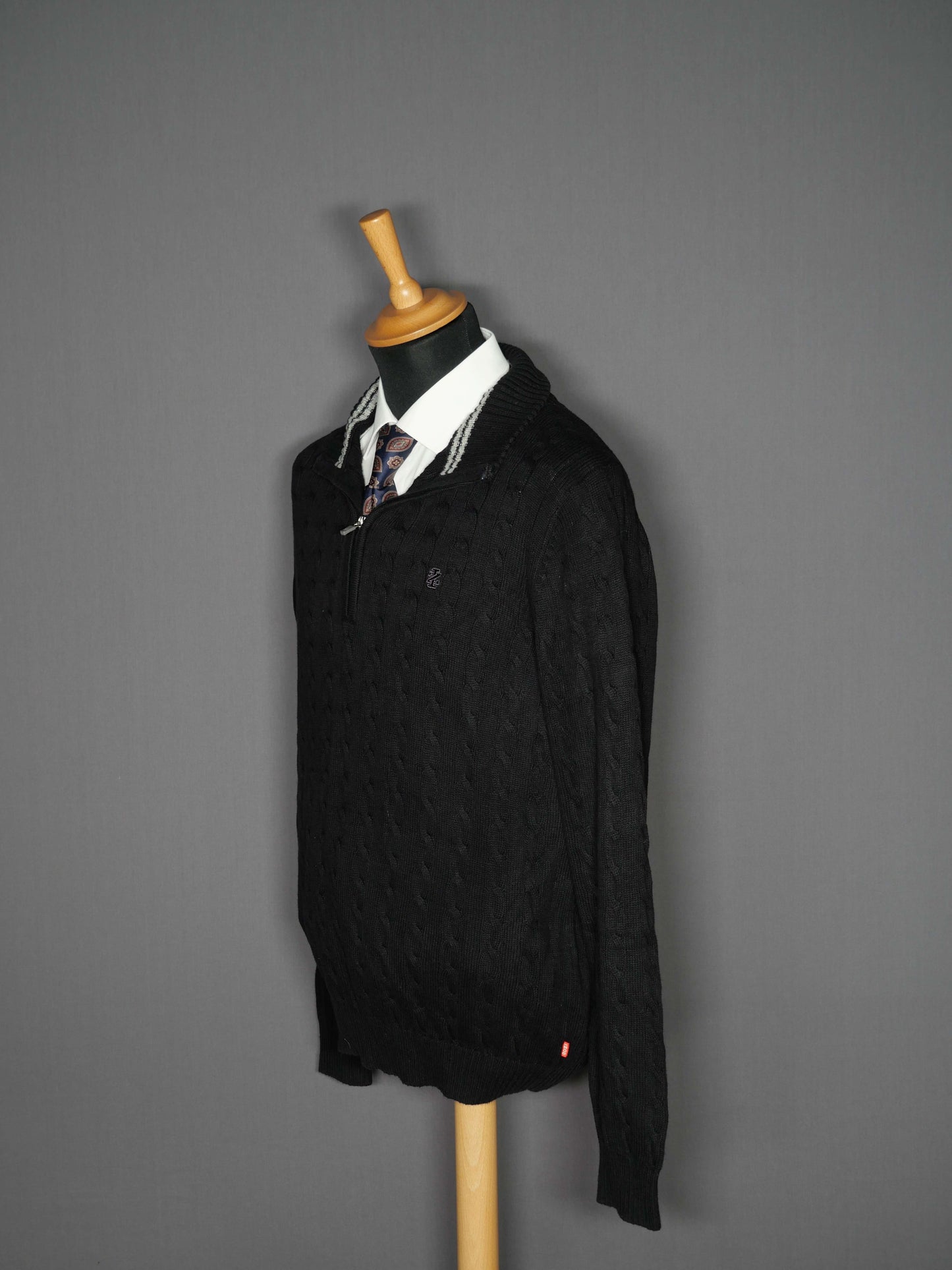 Izod 1/4 Zip Pullover schwarz - M