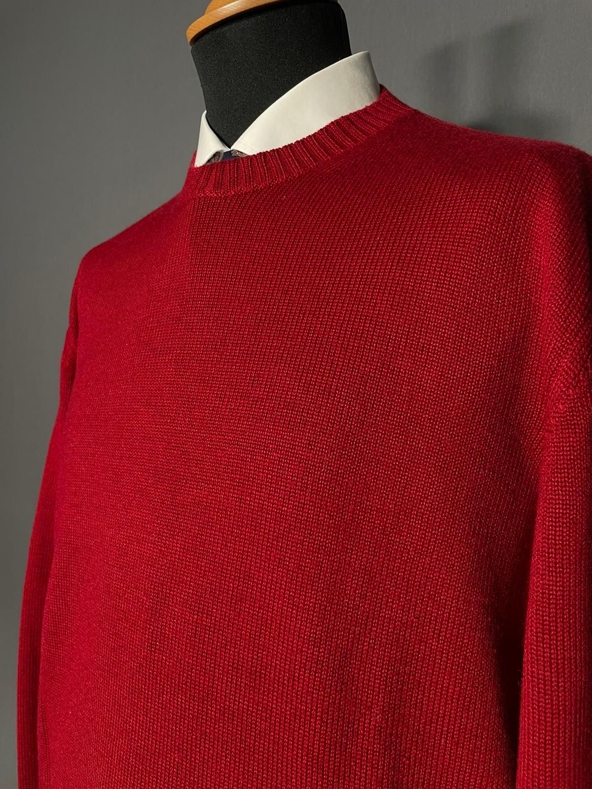 Merinowoll Pullover dunkelrot - XL