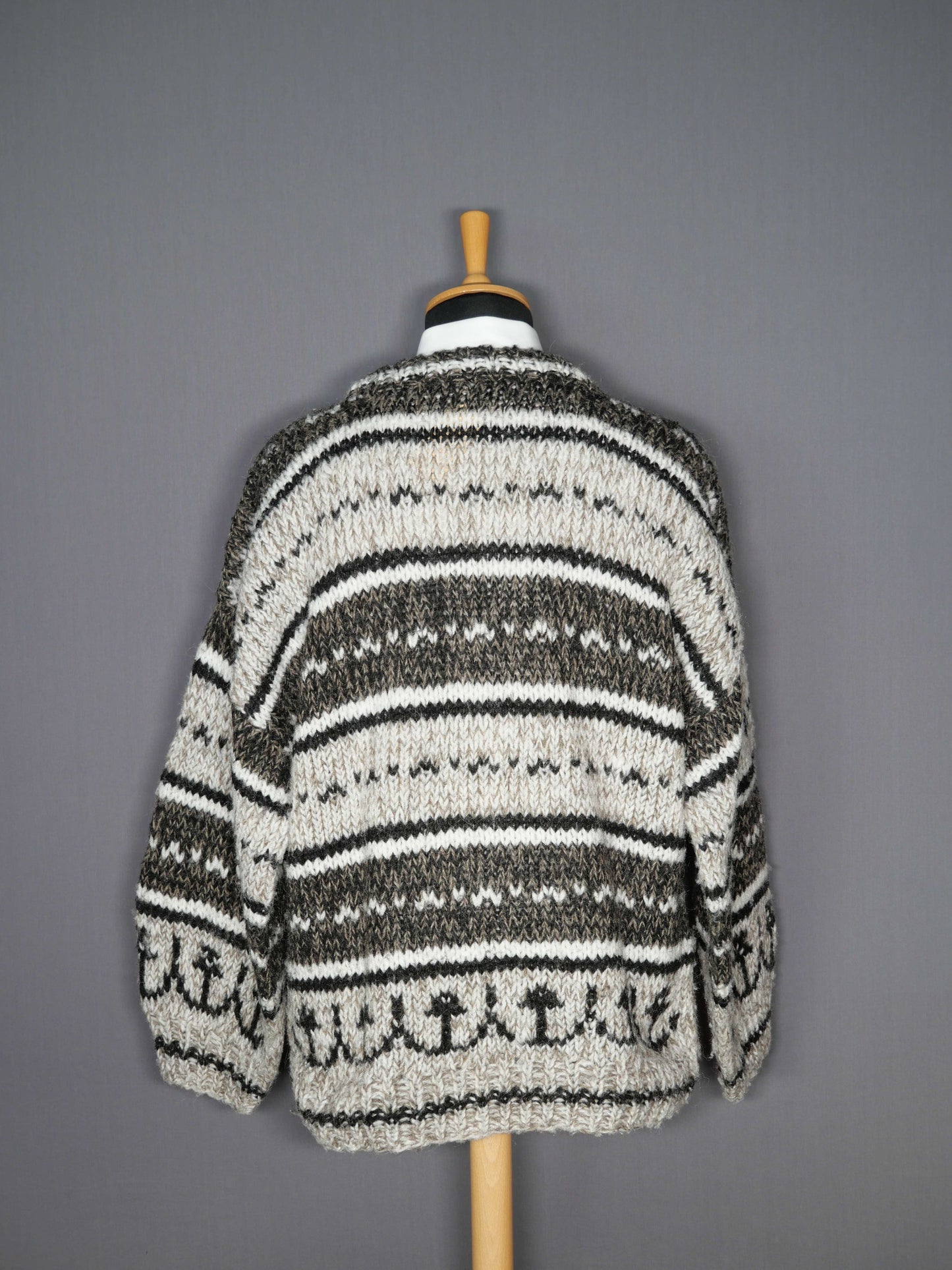 Vintage Pullover Ankermuster - XL