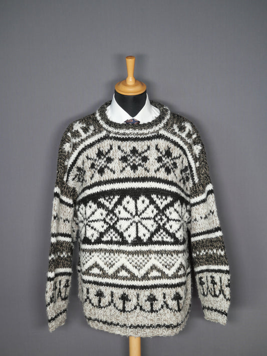 Vintage Pullover Ankermuster - XL