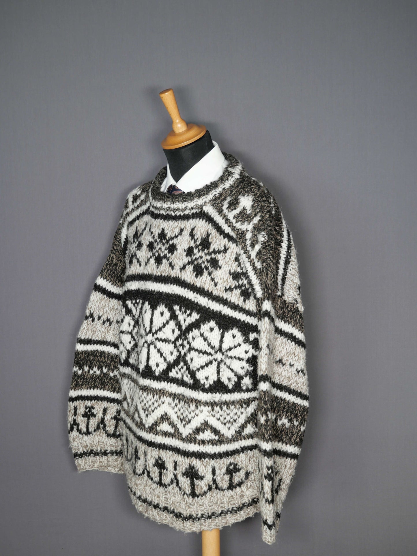 Vintage Pullover Ankermuster - XL