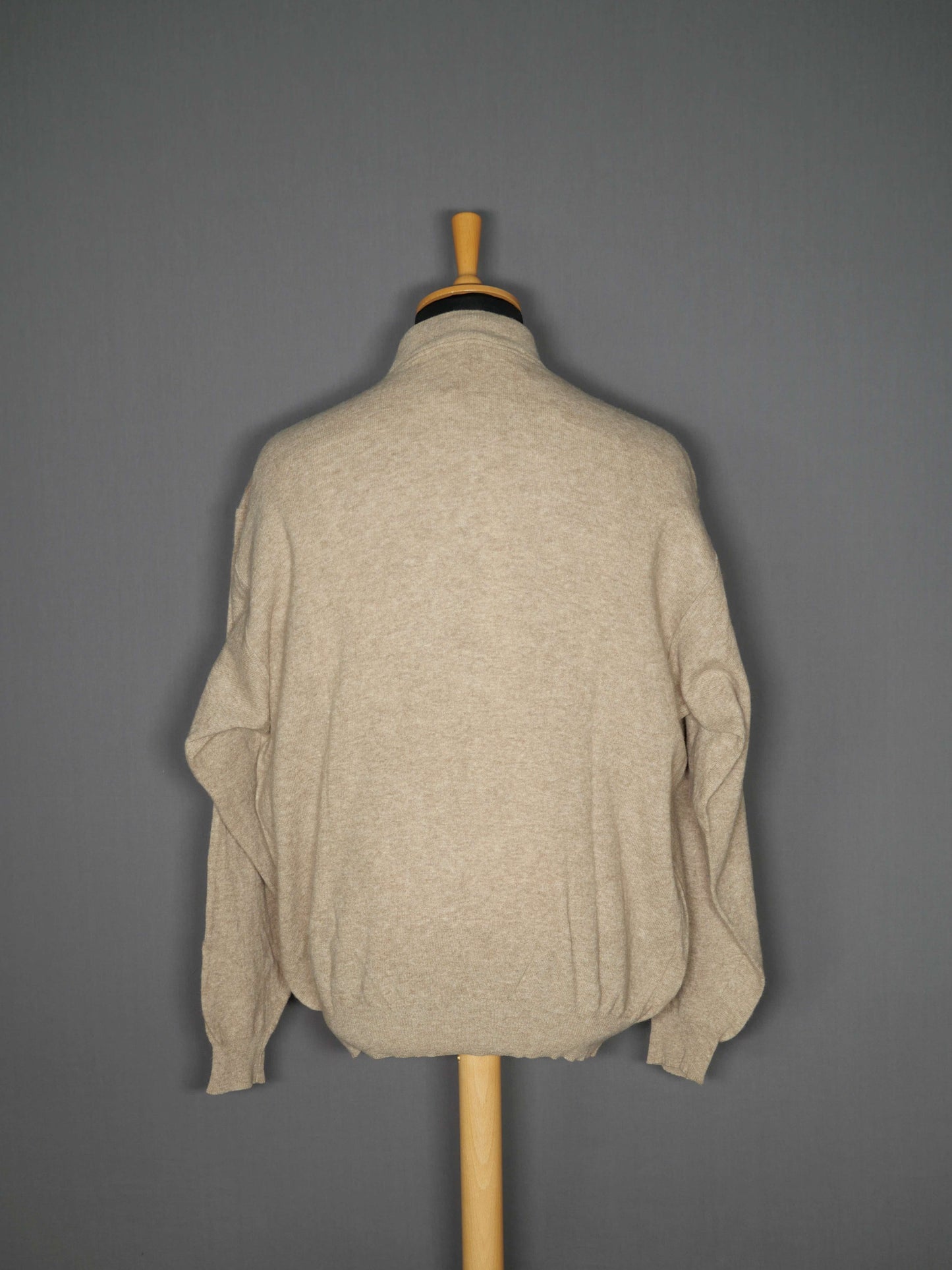 Turtleneck Lammwollpullover beige - L