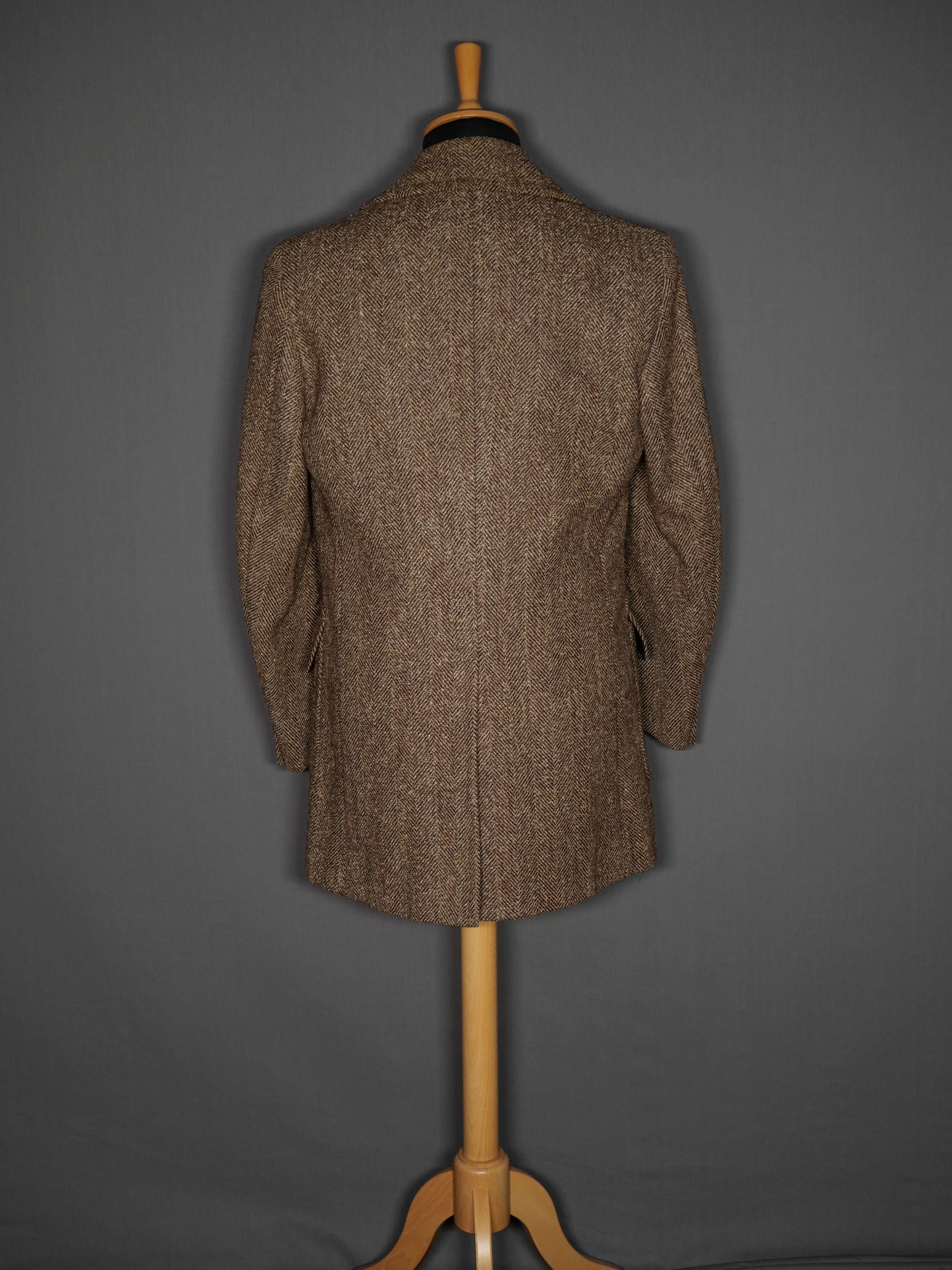 Vintage Peacoat braun Herringbone - 46/S