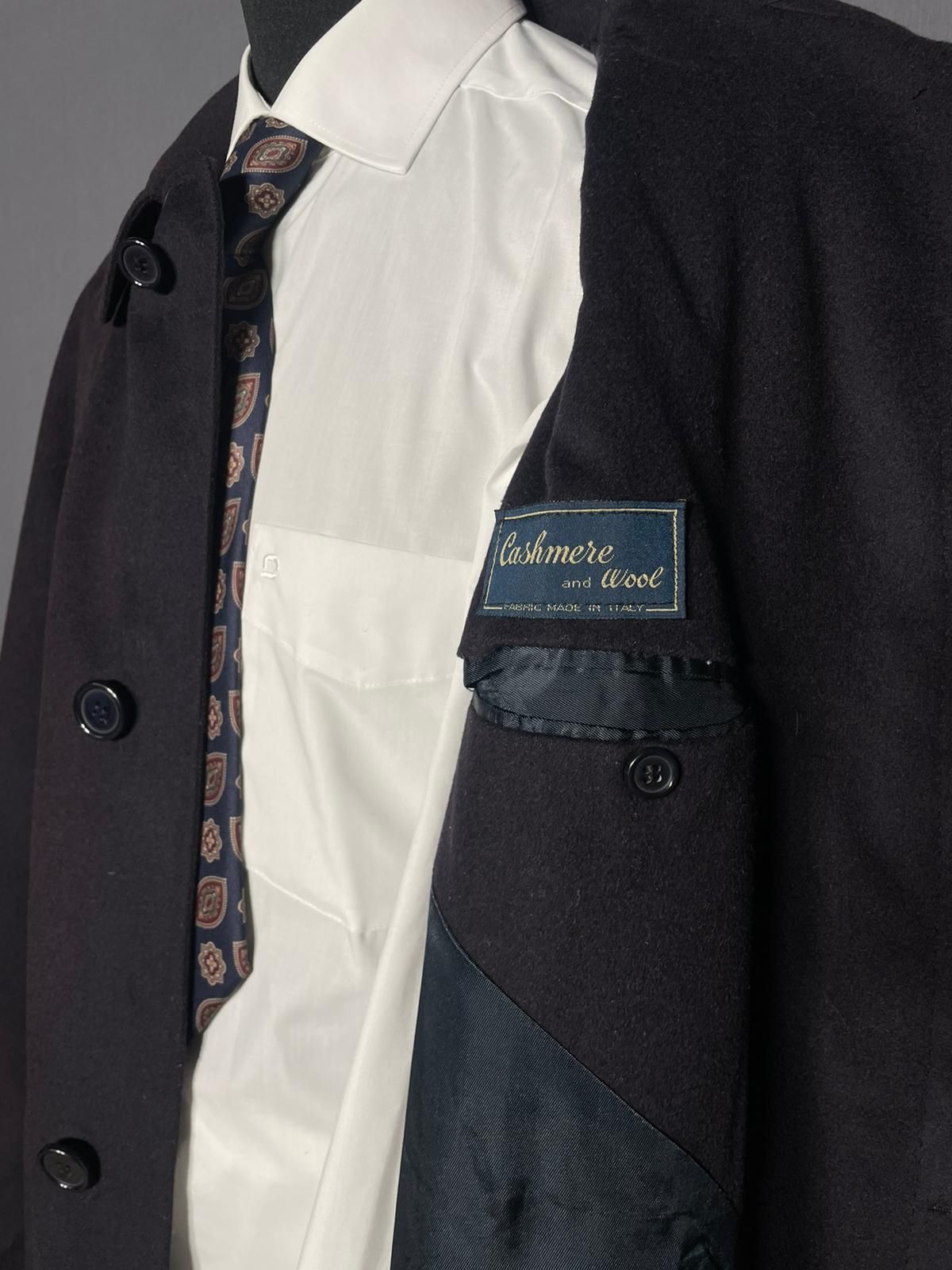 Vintage Carcoat Mantel dunkelblau - 50/L