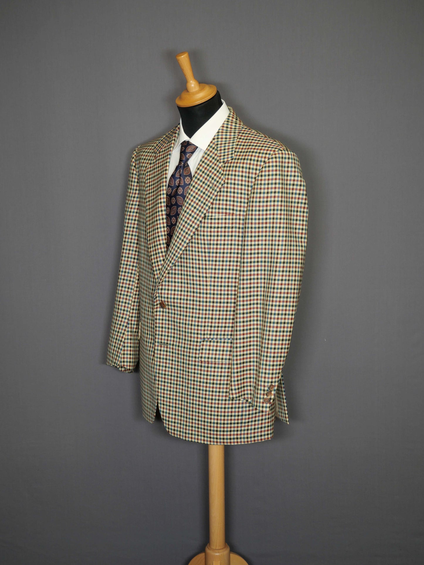 Vintage Zweiknopf-Sakko kariert - 50/L