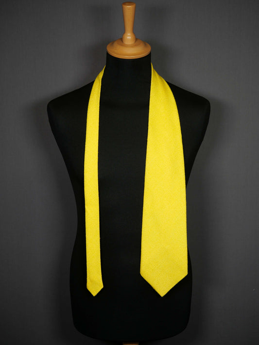 Vintage Crepe Krawatte gelb