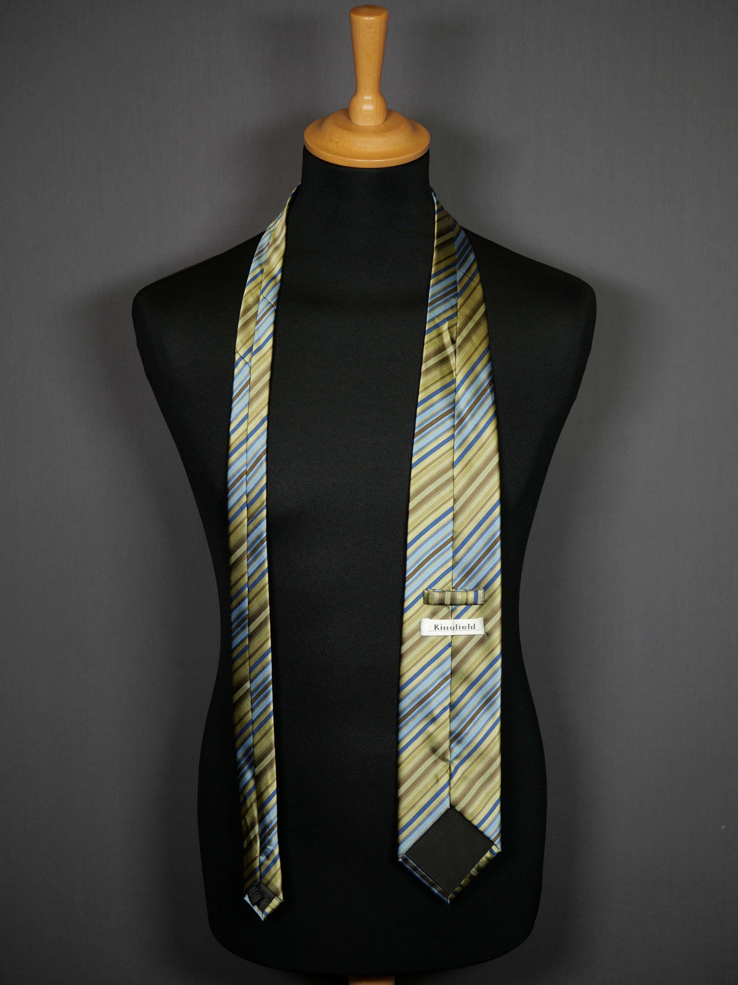 Kingfield Krawatte grün gestreift