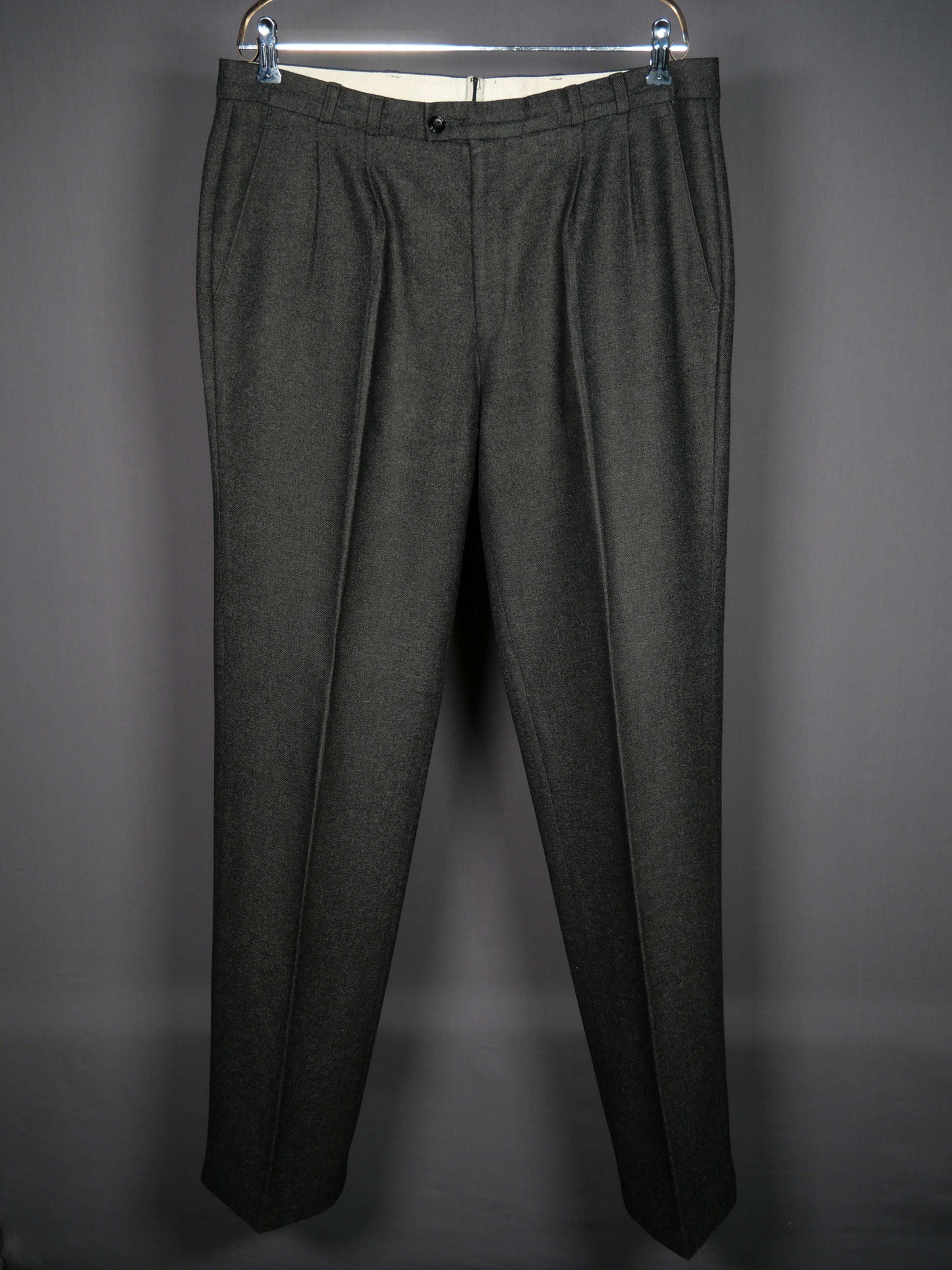 Vintage Wollhose Doppelte-Bundfalte charcoal 36X34