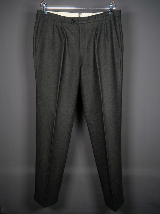 Vintage Wollhose Doppelte-Bundfalte charcoal 36X34