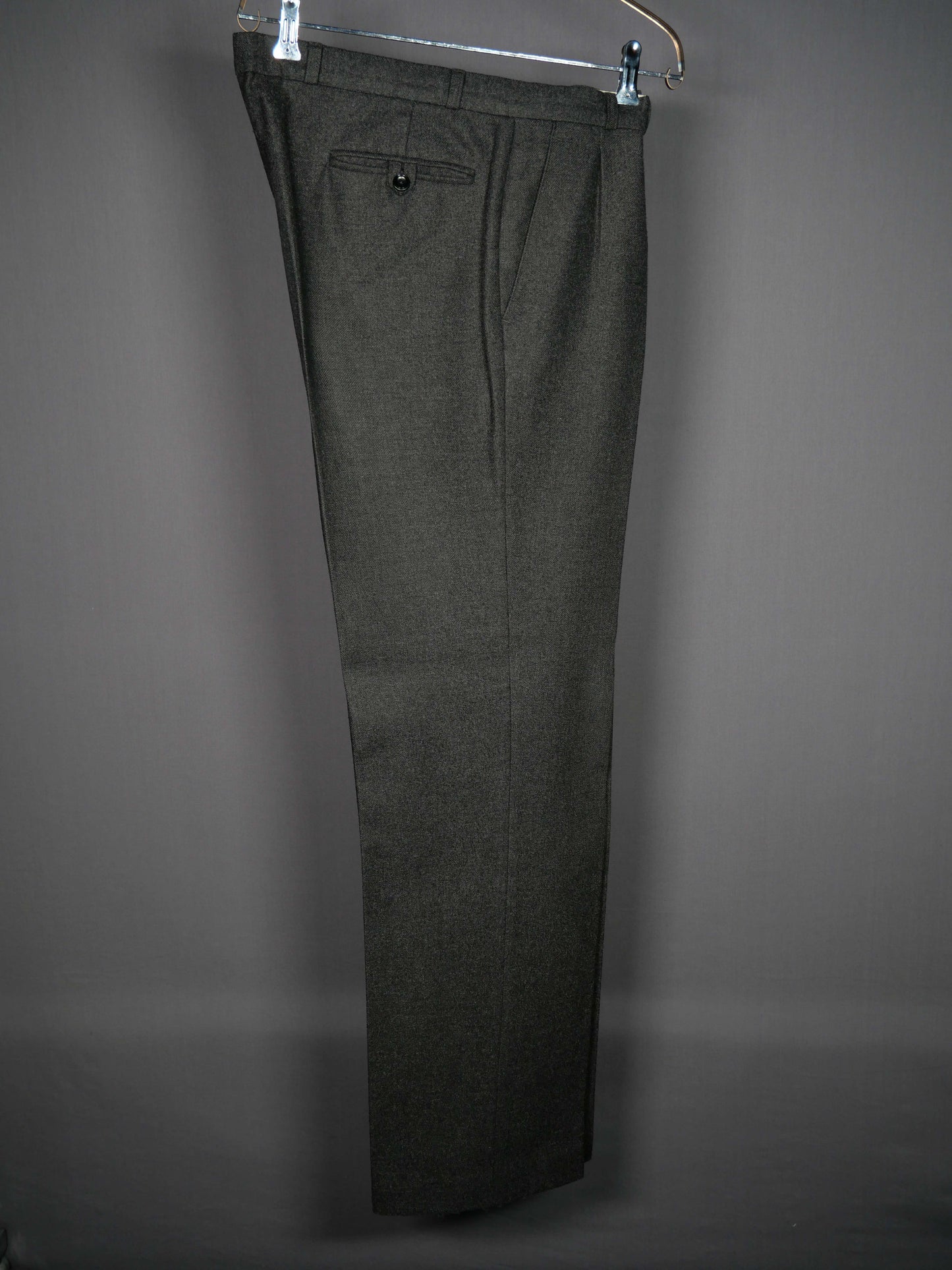 Vintage Wollhose Doppelte-Bundfalte charcoal 36X34